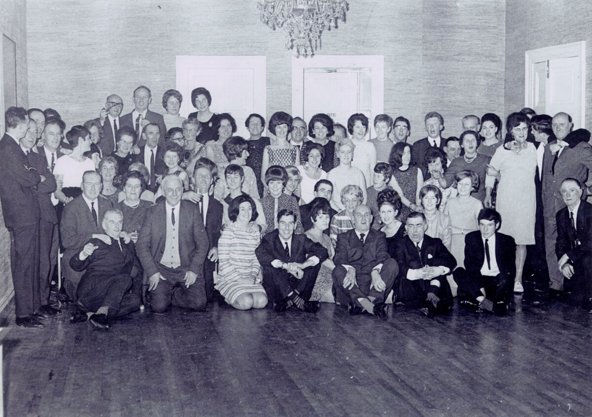 Staff from the Queens Old Castle at a Christmas party in Silversprings Hotel in January 1968.