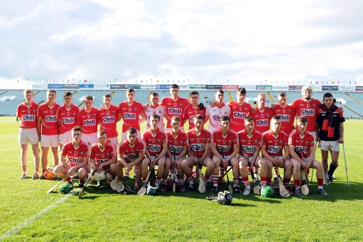 The Munster hurling squad before the minor loss to Limerick in 2015.