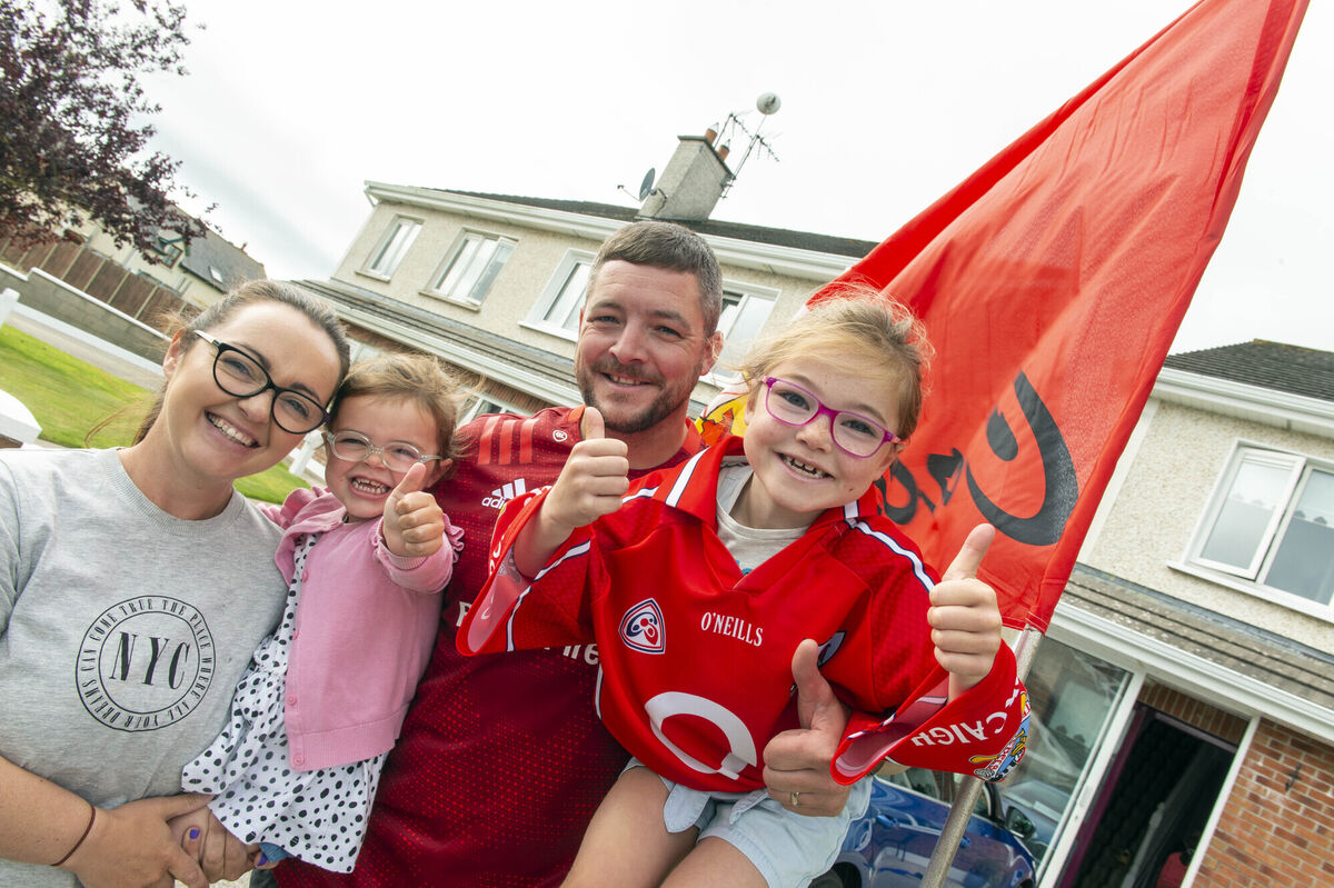 James and Michelle O’Riordan with Evia (3) and Leah (7) in Cloyne, Co. Cork.
