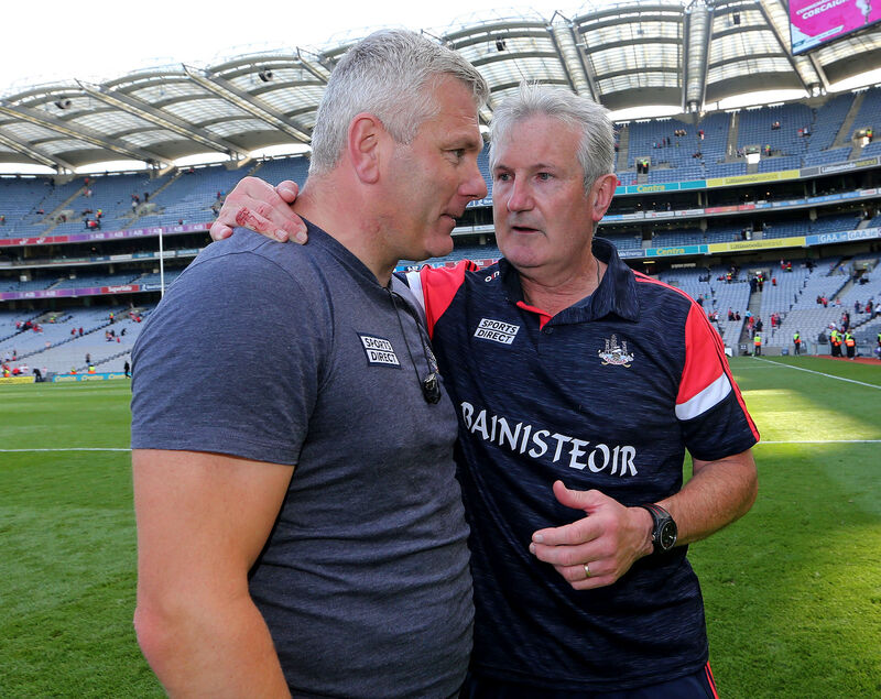 Cork manager Kieran Kingston and Diarmuid O'Sullivan. Picture: INPHO/Lorraine O'Sullivan