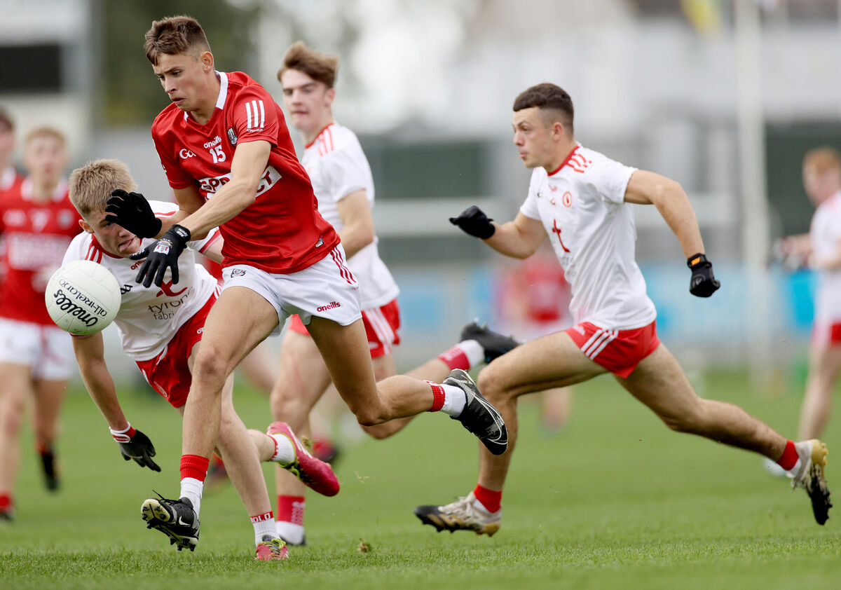 Cork’s Hugh O’ Connor on the ball against Tyrone. Picture: INPHO/James Crombie Cork’s Hugh O’ Connor on the ball against Tyrone. Picture: INPHO/James Crombie