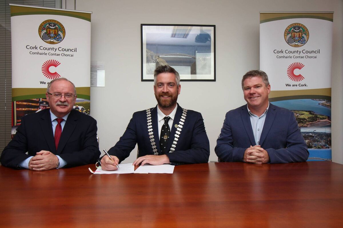Kanturk Fire Station Contract Signing in 2019 with the County Mayor Christopher O'Sullivan. Kanturk Fire Station Contract Signing in 2019 with the County Mayor Christopher O'Sullivan.