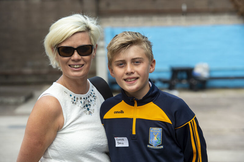 Linda Akbas with her son Conor Daly at the introductory day for pupils at Coláiste Éamann Rís, Cork. Picture Dan Linehan Linda Akbas with her son Conor Daly at the introductory day for pupils at Coláiste Éamann Rís, Cork. Picture Dan Linehan