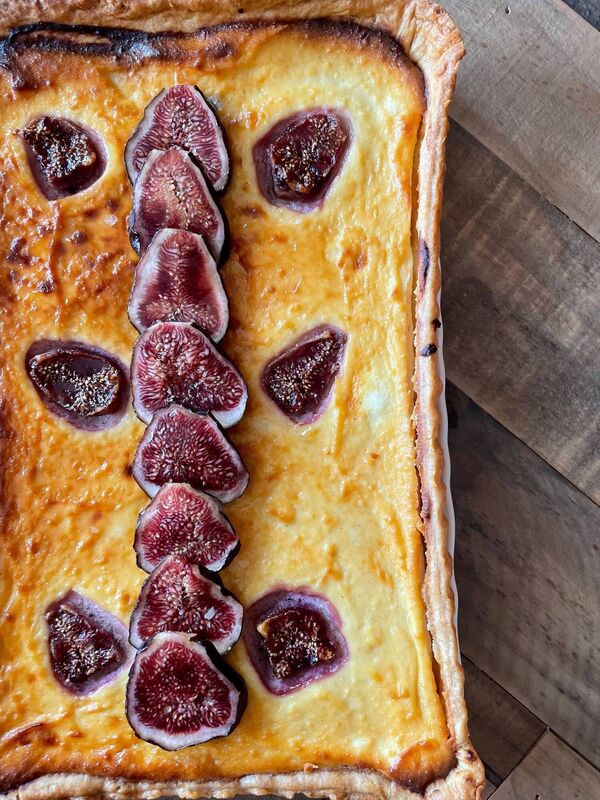 Fig Ricotta and Honey Tart. Picture: Kate Ryan