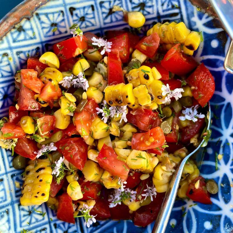Charred Sweetcorn Salsa. Picture: Kate Ryan