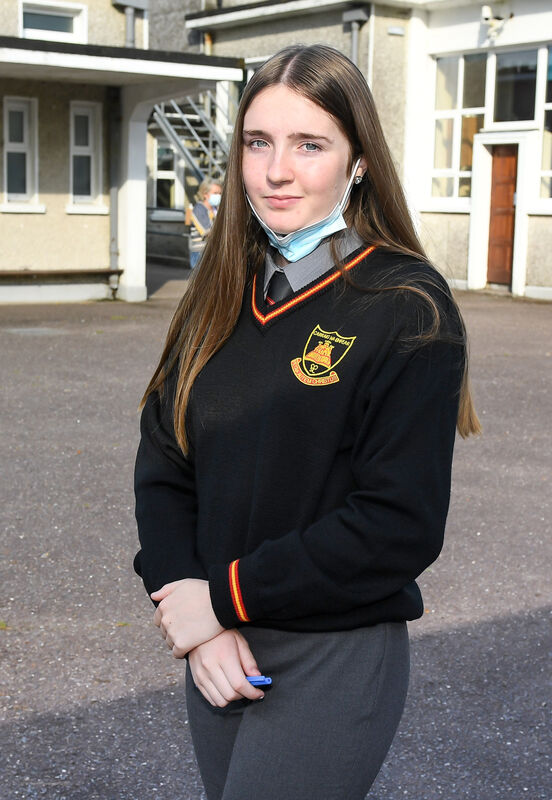 1st year student Robyn Lowry from Ballyvolane, attending Colaiste an Chroi Naofa, Carraig na bhFear, Co Cork for the first time. 1st year student Robyn Lowry from Ballyvolane, attending Colaiste an Chroi Naofa, Carraig na bhFear, Co Cork for the first time.