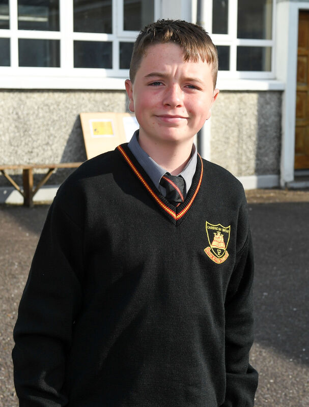 1st year student Scott McCarthy from Ballyvolane, arriving for his first day at Colaiste an Chroi Naofa, Carraig na bhFear, Co Cork. 1st year student Scott McCarthy from Ballyvolane, arriving for his first day at Colaiste an Chroi Naofa, Carraig na bhFear, Co Cork.