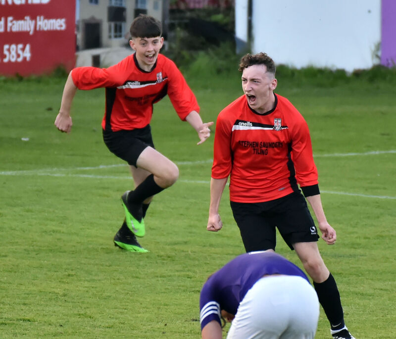 Mallow United's Cormac Cooney celebrates the first of his goal. Picture: Eddie O'Hare