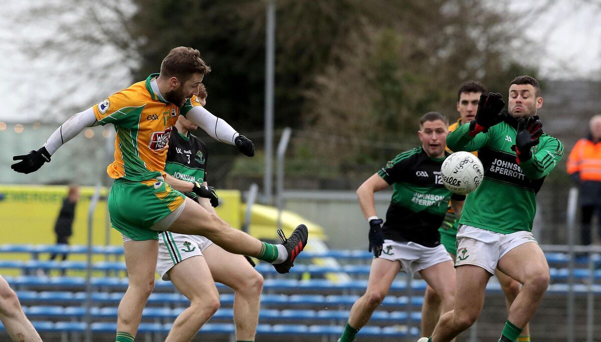 Corofin's Micheal Lundy has a shot saved by Micheál Aodh Martin. Picture: INPHO/Bryan Keane Corofin's Micheal Lundy has a shot saved by Micheál Aodh Martin. Picture: INPHO/Bryan Keane