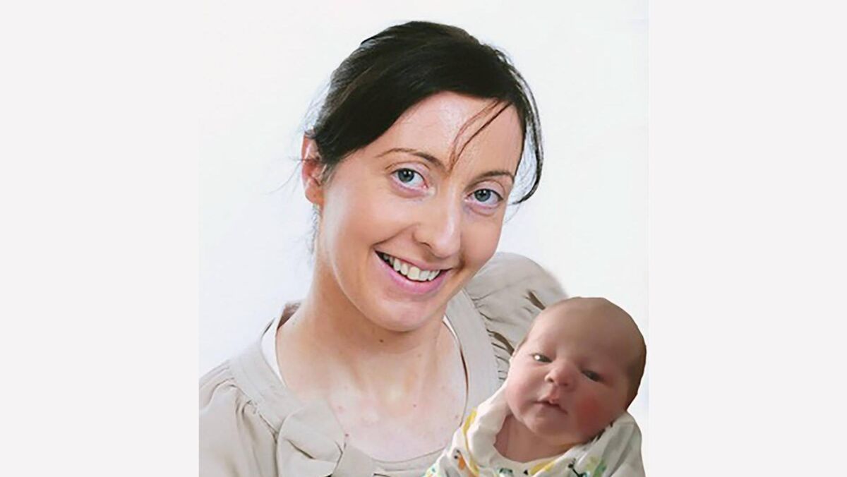 Marie Downey and her baby son Darragh