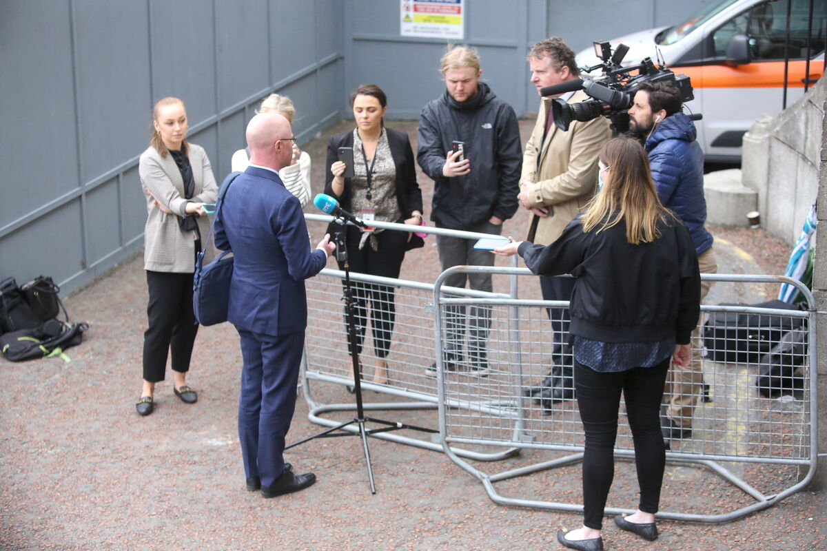 Minister for Health Stephen Donnelly speaking to the media as he arrives for the Cabinet meeting at Dublin Castle today. Minister for Health Stephen Donnelly speaking to the media as he arrives for the Cabinet meeting at Dublin Castle today.