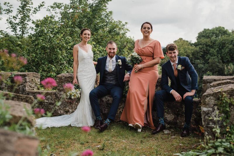 They were joined by family and friends for their wedding at Blackwater Castle. They were joined by family and friends for their wedding at Blackwater Castle.
