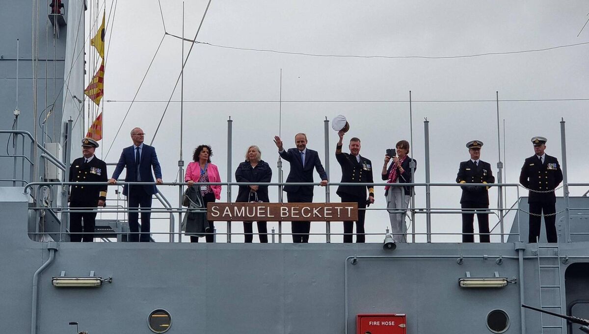 Chief of Staff Mark Mellett with An Taoiseach Micheál Martin and Minister for Defence Simon Coveney on board the L. É Samuel with Cork City Chief Executive Ann Doherty on National Services Day as well as marking the 75th Anniversary of the Naval Service. Chief of Staff Mark Mellett with An Taoiseach Micheál Martin and Minister for Defence Simon Coveney on board the L. É Samuel with Cork City Chief Executive Ann Doherty on National Services Day as well as marking the 75th Anniversary of the Naval Service.