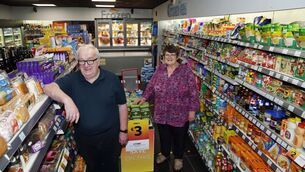 <p>Barry and Anne O'Neill, owners, O'Neill's Londis, Killeagh, Co. Cork. Pictures: Denis Minihane.</p>