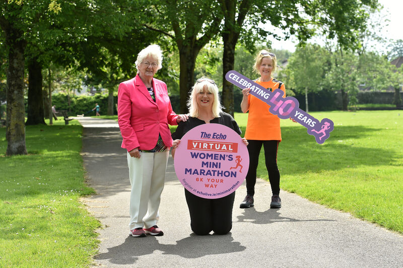  Josephine Finn who took part in the first marathon with her mother Pamala Buckley who ran in the second and on the left, Marion Lyons who also ran in the first marathon. Picture Dan Linehan