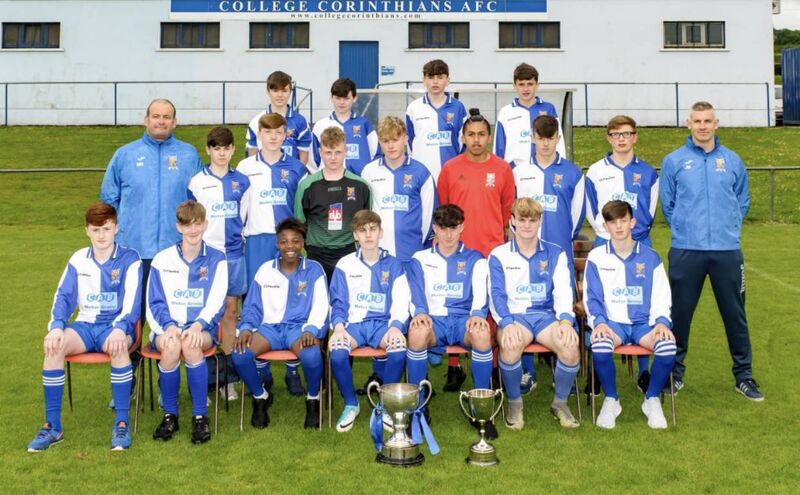 The U15 College Corinthians panel, Evans Cup winners. 