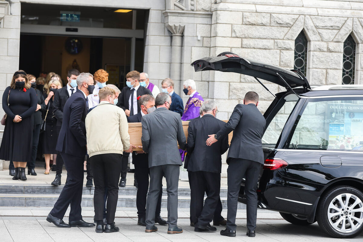 The coffin of Donncha O Dulaing being carried from Our Lady Queen of Peace church, Dublin today, following his funeral. The veteran RTE broadcaster died aged 88 on September 4th. Photograph: Leah Farrell / RollingNews.ie The coffin of Donncha O Dulaing being carried from Our Lady Queen of Peace church, Dublin today, following his funeral. The veteran RTE broadcaster died aged 88 on September 4th. Photograph: Leah Farrell / RollingNews.ie