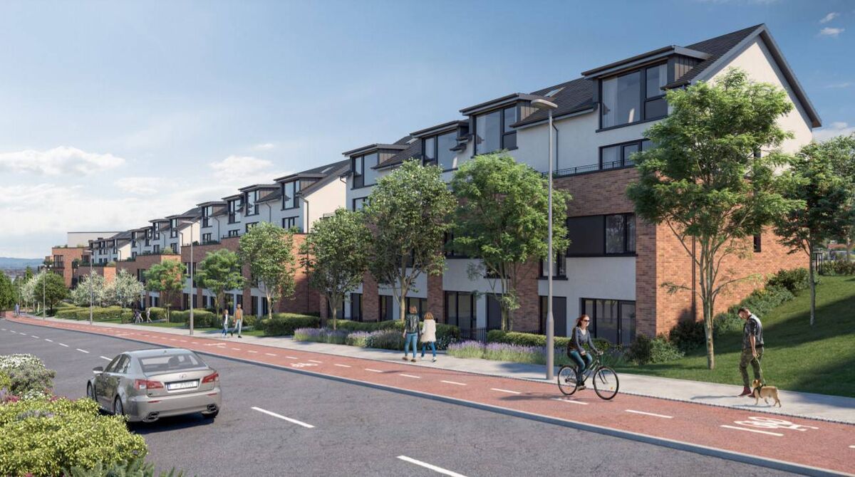 The development is made up of 137 houses comprising of 40 two-storey three-bedroom semi-detached, 12 two-storey three-bedroom detached, 56 two-storey three-bedroom terraced,14 two-storey four-bedroom semi-detached and 15 three-storey four-bedroom terraced along with 139 apartments. Source: ardarostigplanning.ie 13/5/21