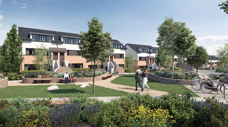 The apartments are split into 7 blocks. With a number of one-bedroom and two-bedroom apartments in each with duplex two and three-bedroom apartments in two blocks. Source: ardarostigplanning.ie 13/5/21