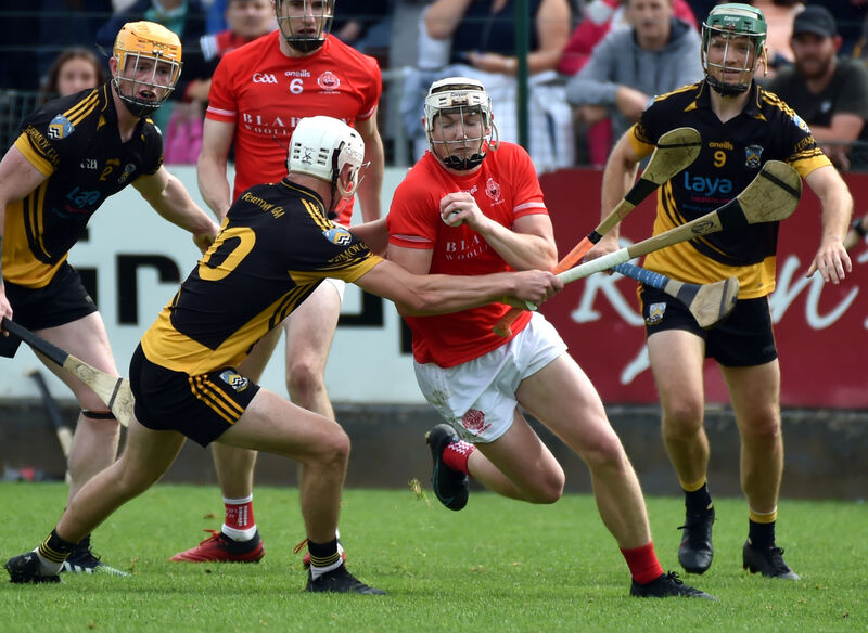 Blarney's Shane Barrett is tackled by Fermoy's Jake Carr during the Co-Op Superstores Cork SAHC at Riverstown. Picture: Eddie O'Hare Blarney's Shane Barrett is tackled by Fermoy's Jake Carr during the Co-Op Superstores Cork SAHC at Riverstown. Picture: Eddie O'Hare