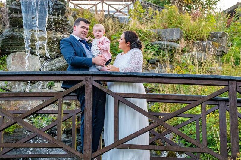Happy trio, Noel, Laura and baby Fiadh, at the Kinsale Hotel and Spa where they had their wedding reception. Happy trio, Noel, Laura and baby Fiadh, at the Kinsale Hotel and Spa where they had their wedding reception.