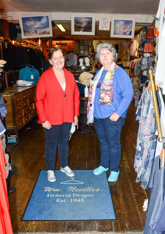 Ann and Pauline Neville in the store, which was opened by William Neville in 1945. Picture: Howard Crowdy Ann and Pauline Neville in the store, which was opened by William Neville in 1945. Picture: Howard Crowdy