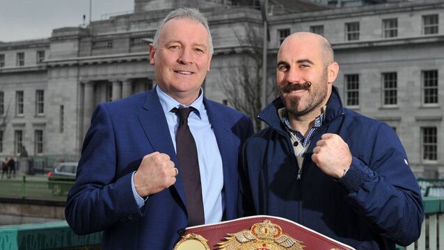 <p>Lifelong boxing supporter and Cork County Boxing Board sponsor Conal Thomas, of Conals Tree Services, pictured outside Cork City Hall with Professional Boxer Gary 'Spike' O'Sullivan recently. Picture: Doug Minihane</p> <p>Lifelong boxing supporter and Cork County Boxing Board sponsor Conal Thomas, of Conals Tree Services, pictured outside Cork City Hall with Professional Boxer Gary 'Spike' O'Sullivan recently. Picture: Doug Minihane</p>