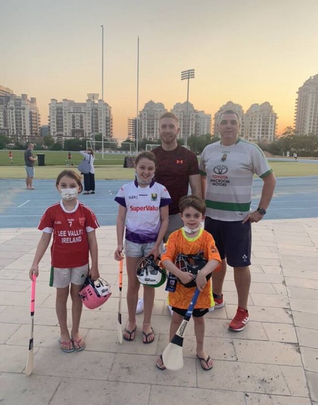 James O’Connell with Limerick All-Ireland Hurling winner Cian Lynch, who is presenting hurling gear to Jumeirah Gaels in Dubai. James O’Connell with Limerick All-Ireland Hurling winner Cian Lynch, who is presenting hurling gear to Jumeirah Gaels in Dubai.