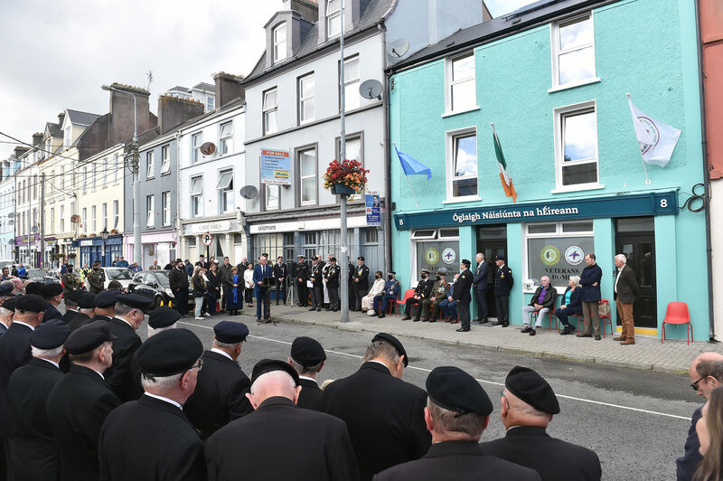  Simon Coveney TD Minister for Foreign Affairs and Minister for Defence speaking prior to opening Brú na Farraige. Picture: Dan Linehan