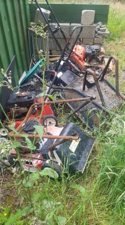 Discarded items in the hedgerows of Innishmore. 