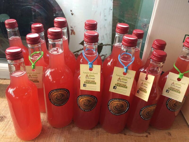 The pure apple juice from Future Orchard, sold at farmers markets and Neighbourfood markets too.