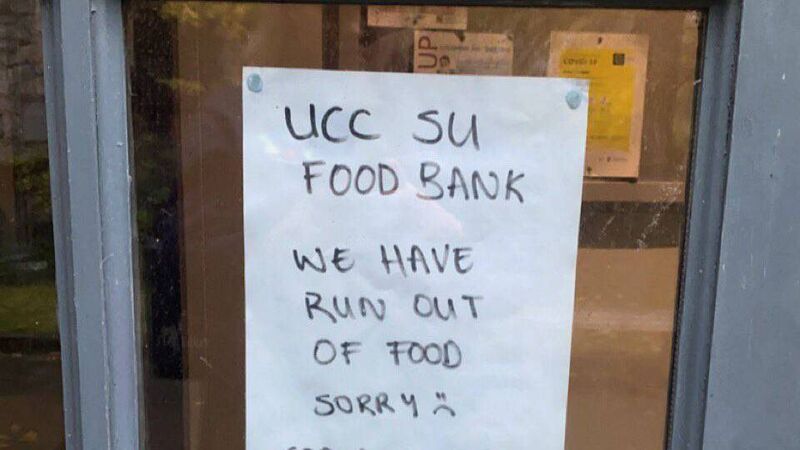 Scenes at UCC food bank shines ‘a strong light on the reality of student poverty’ says Cork TD