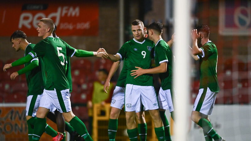 Ireland v Andorra: Cork City's Mark O'Mahony hits the net for U17s