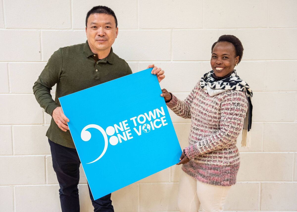 Tim Yan of Fermoy and Jackie Mocheko of Kilworth launching One Town-One Voice. Tim Yan of Fermoy and Jackie Mocheko of Kilworth launching One Town-One Voice.