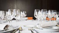 Set table in restaurant