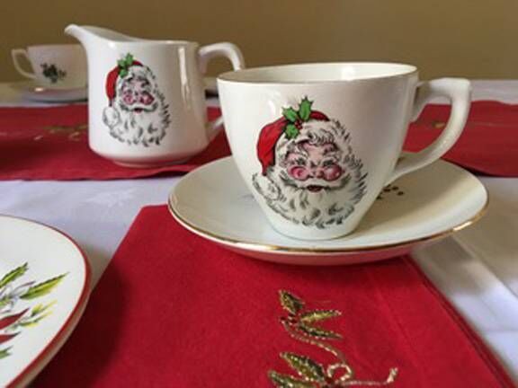 Angela O'Donovan's Christmas themed Carrigaline Pottery.