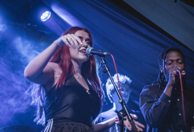 Síofra Nolan performing on stage.