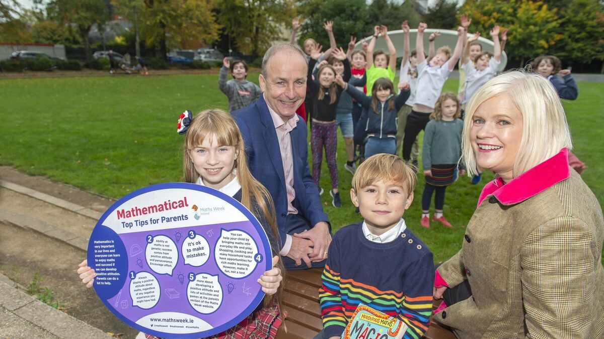 Taoiseach does his sums as he visits Maths Week trail in Cork city park - Vimarsana News