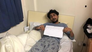 <p>34-year-old man Nadim Hussain has now entered day seven of his hunger strike at the Kinsale road direct provision centre.</p>