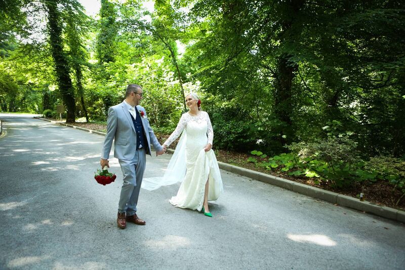 The couple in the grounds of Kinsale Hotel and Spa where they were married and held their reception. The couple in the grounds of Kinsale Hotel and Spa where they were married and held their reception.