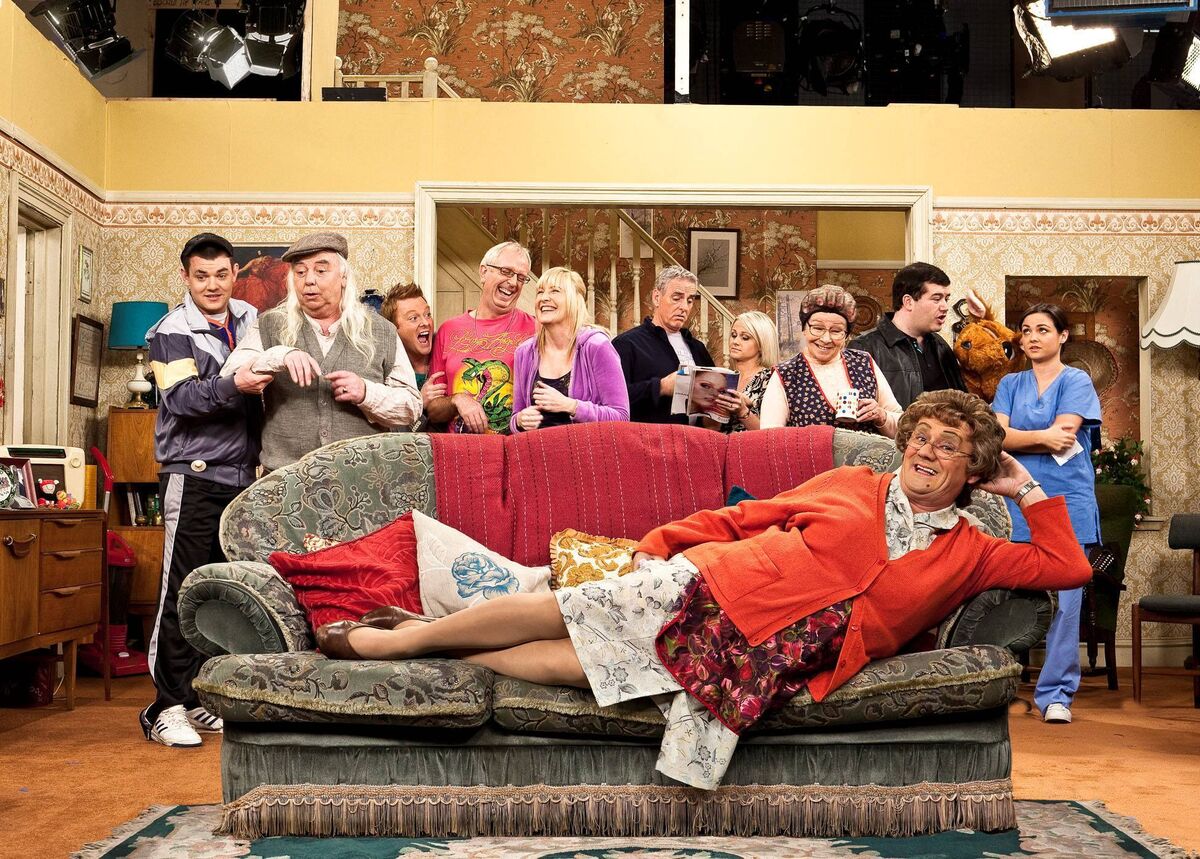 A scene from Mrs Brown's Boys. A scene from Mrs Brown's Boys.