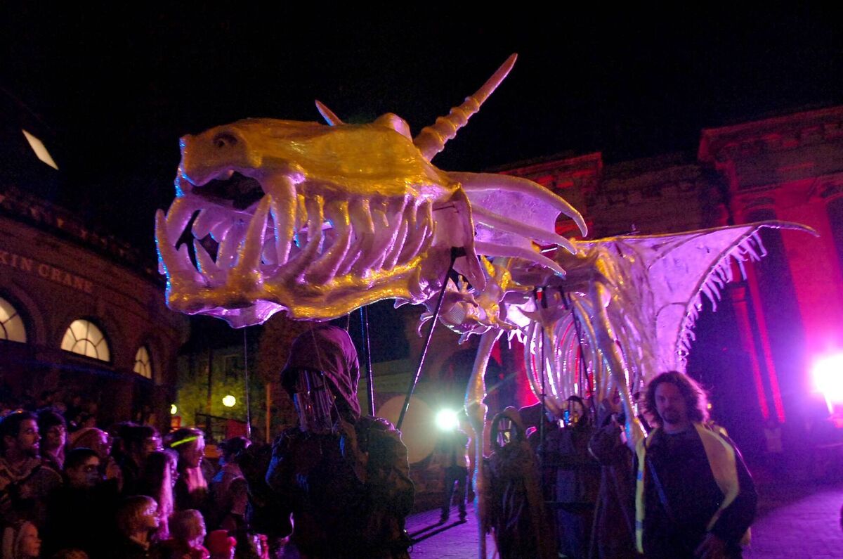 The dramatic dragon making its way through the crowds during the annual Dragon of Shandon Samhain parade in 2018. Picture: Richard Mills The dramatic dragon making its way through the crowds during the annual Dragon of Shandon Samhain parade in 2018. Picture: Richard Mills