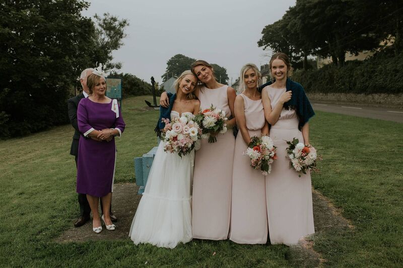 Amy Nolan with her bridal party. Amy Nolan with her bridal party.