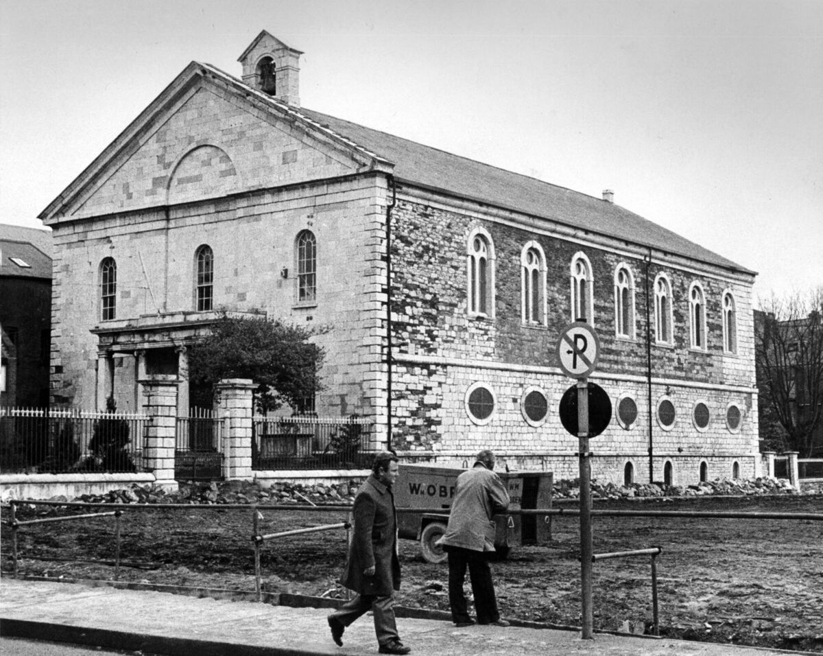Christ Church, South Main Street, during construction of the adjoining Bishop Lucey Park. Christ Church, South Main Street, during construction of the adjoining Bishop Lucey Park.