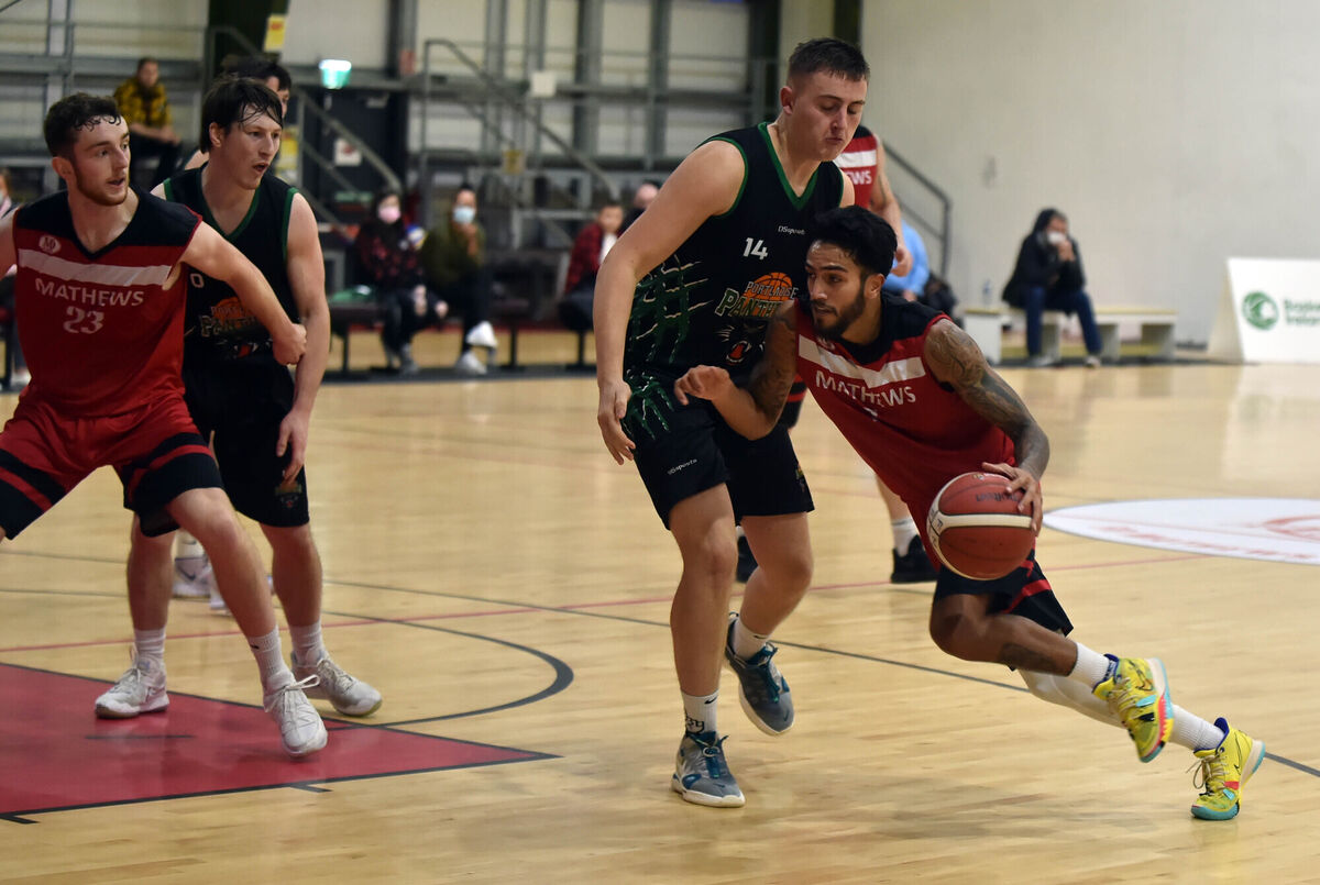 Fr Mathew's Jonathan Garcia goes past Portlaoise's Sean Condon. Picture: Eddie O'Hare Fr Mathew's Jonathan Garcia goes past Portlaoise's Sean Condon. Picture: Eddie O'Hare