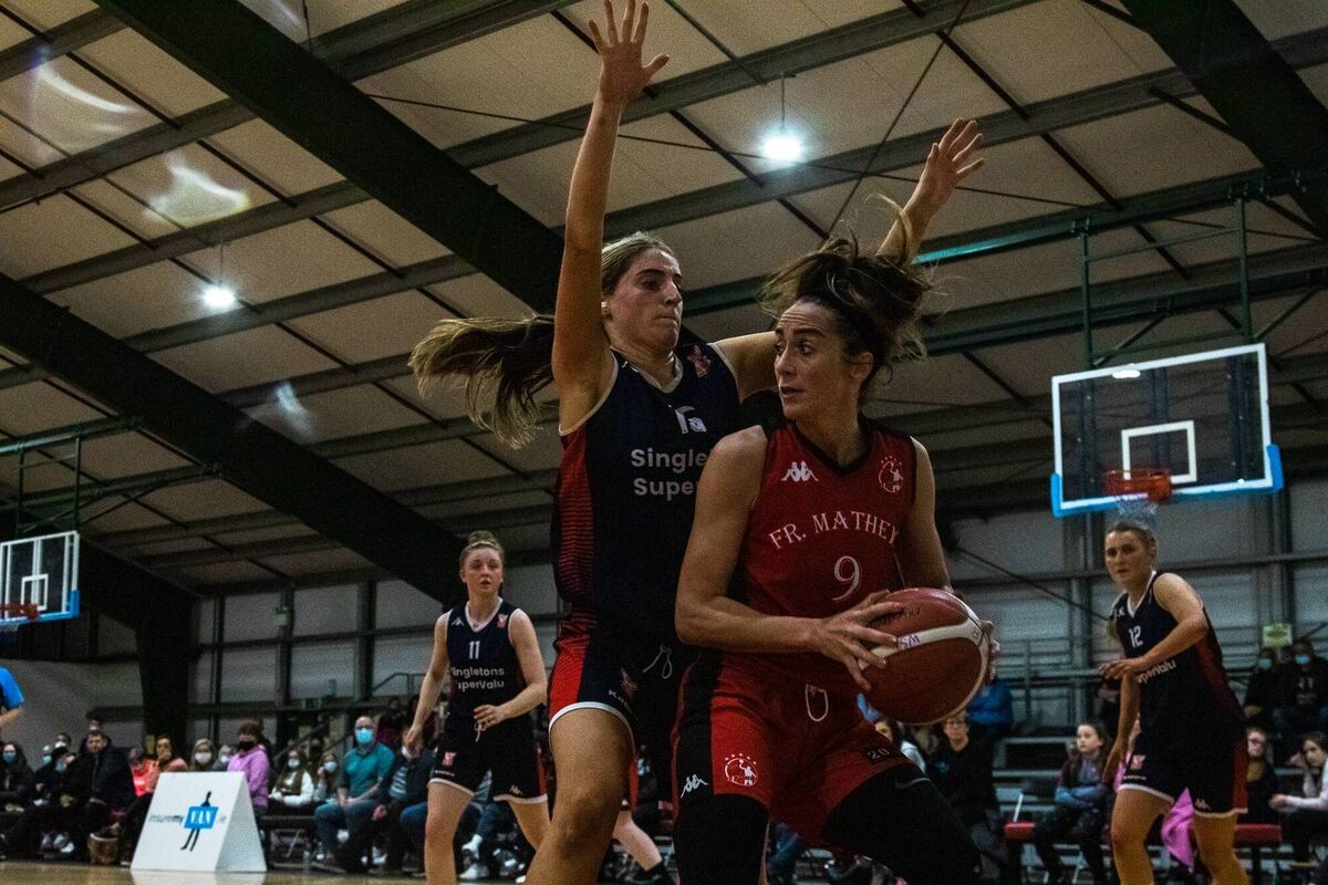 Grainne Dwyer of Fr. Mathews in action against Singleton's SuperValu Brunell Grainne Dwyer of Fr. Mathews in action against Singleton's SuperValu Brunell