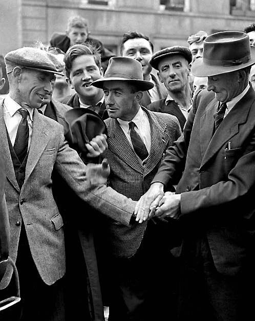 SHAKE ON IT: Two men striking a deal at Cahirmee Horse Fair in Buttevant in July, 1957. SHAKE ON IT: Two men striking a deal at Cahirmee Horse Fair in Buttevant in July, 1957.
