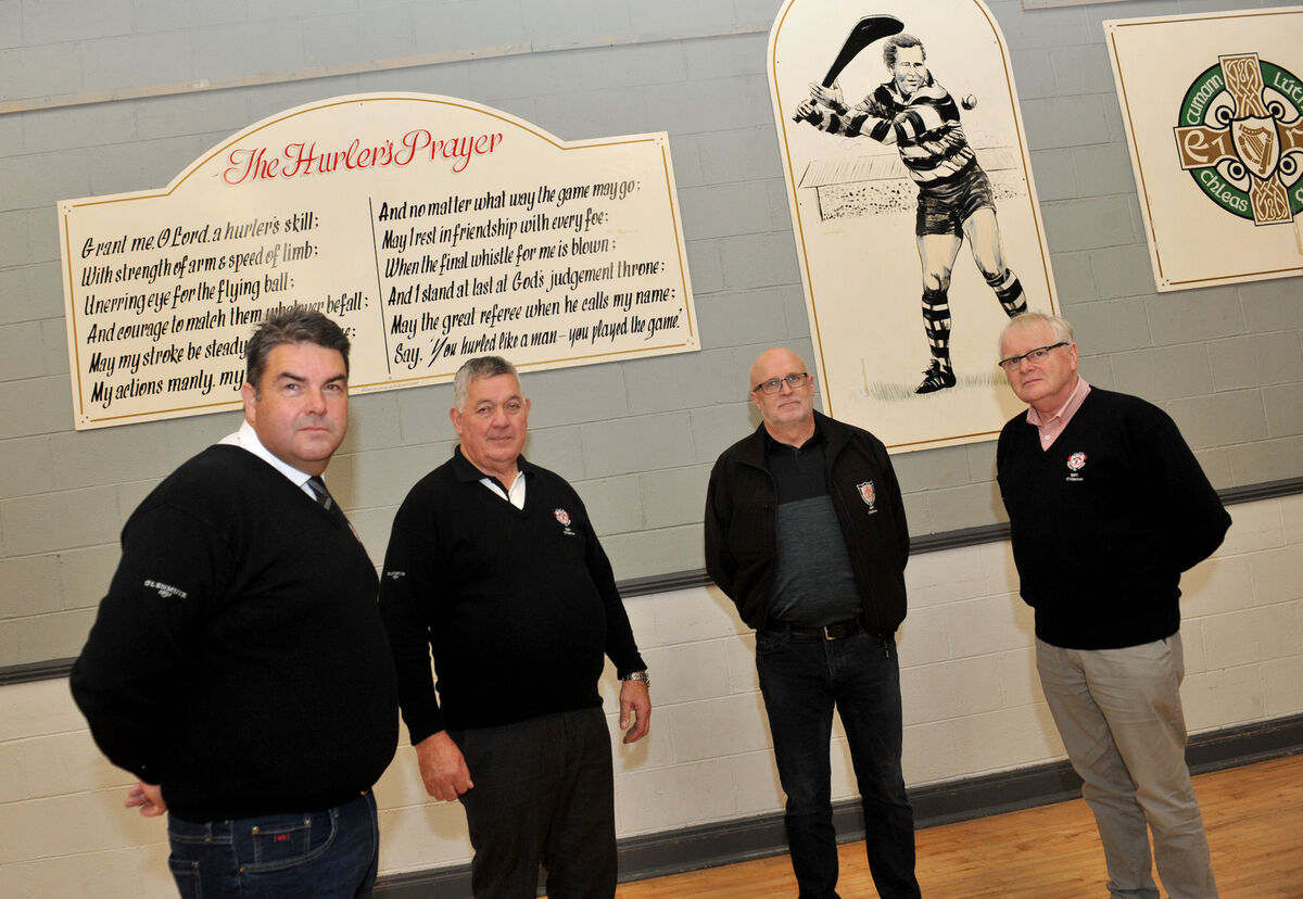Club committee members John Hogan, PRO, Liam Ryan, Chairman, Vin Reddy, Secretary, and Liam Wade, Treasurer, at the press night. Picture: Larry Cummins. Club committee members John Hogan, PRO, Liam Ryan, Chairman, Vin Reddy, Secretary, and Liam Wade, Treasurer, at the press night. Picture: Larry Cummins.