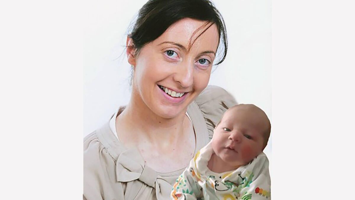 Marie Downey and her baby son Darragh