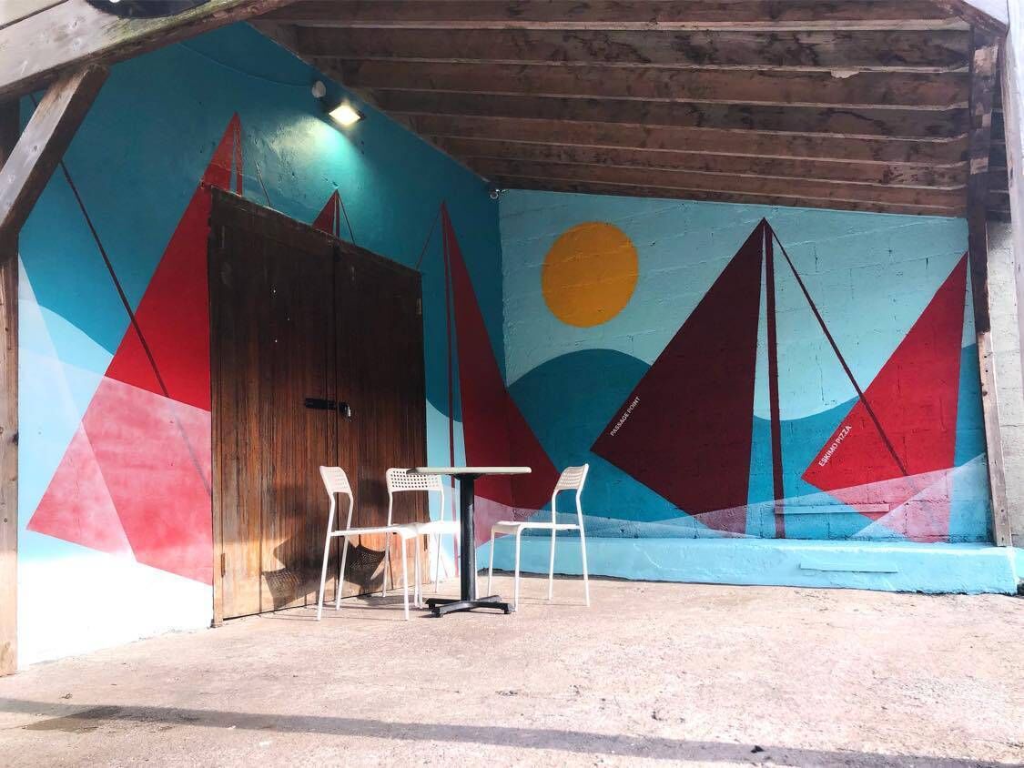 Jamie Howard's mural at Passage Point Shop.